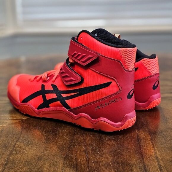 Asics Javelin Pro 3 Spikes Sunrise Red Black Men's 10 Track Field Shoes 1093A180 - Picture 6 of 12